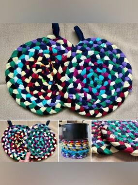 Braided Trivet Potholder Set of 2